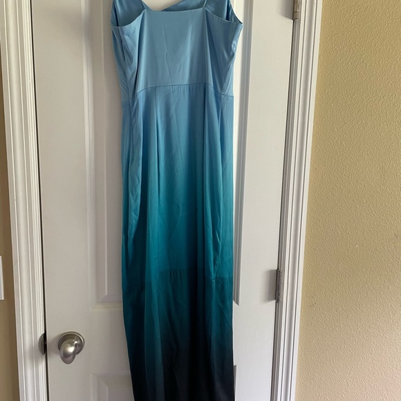 Intermix ombré silk slip dress with cowl neck line - Picture 4 of 10